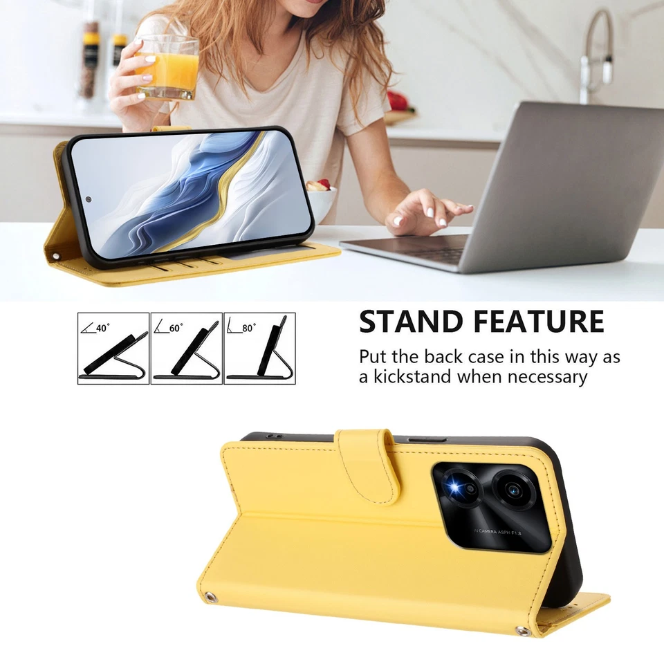 For Various Phone Hot Lovely Cat Leather Card Wallet Case Bag Flip Stand Cover - Image 4 of 4