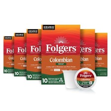 Folgers Colombian Decaf Coffee, Medium Roast, Keurig K-Cup pods, 10 Count Box...