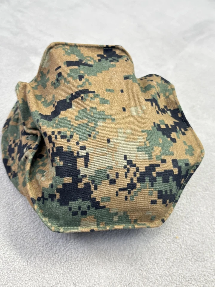 USMC Hat Cap Fitted Mens Small Woodland MARPAT Camo Garrison Eight Point EGA - Image 4 of 4