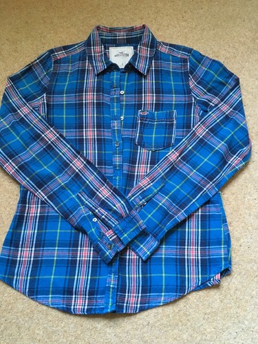 Hollister ladies blue multi check shirt 