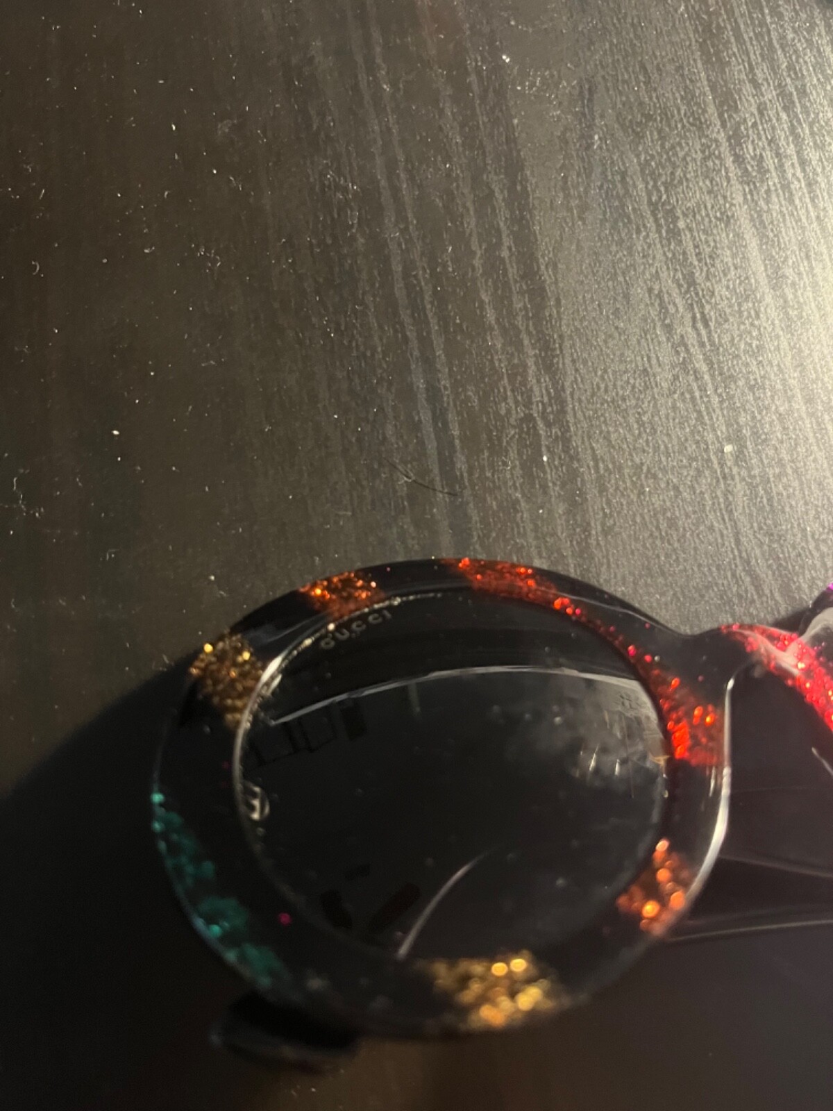 GUCCI multicolored glitter rainbow sunglasses Cir… - image 4