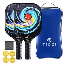 TICCI Pickleball Paddle, USAPA Approved Premium Graphite Pickleball Set of 2 ...