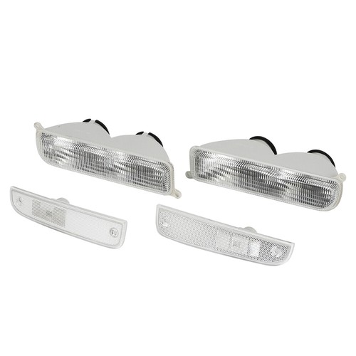 Clear Front Corner + Bumper Signal Lights 4PCS For 1997-2001 Jeep Cherokee XJ - Picture 4 of 7