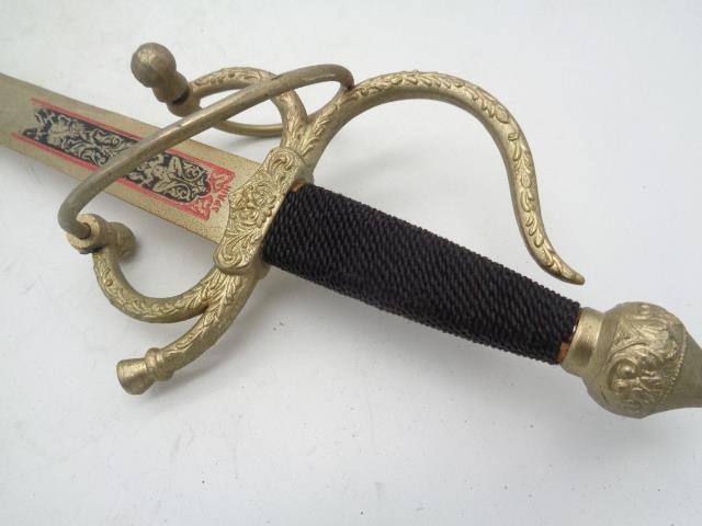Vintage Steel Ornate Replica Rapier Sword Imperial City Toledo