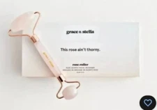 Grace And Stella This Rose Ain’t Thorny Rose Roller Rose Quartz Facial Massager
