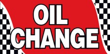 Oil Change - Vinyl Banner Auto Repair Sign 20x48 Inch - rb