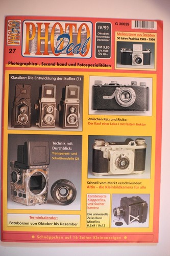 PHOTO DEAL Photodeal 27 Altix Fuji Wolfen Miroflex Viscawide Miniatur Zeiss Ikon