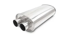 Vibrant 10534 STREETPOWER 2.25" Inlet/Outlet 15" Body Length Oval Muffler