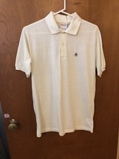 Vintage MunsingWear Polo Shirt Men's Large Ivory 1970s Grand Slam, Very Good
