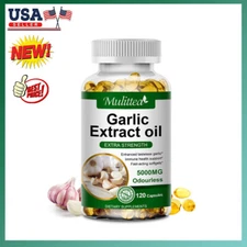 Garlic Pills 5000 mg 120 softgels Organic Garlic 120 Capsules Garlic