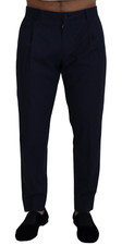 DOLCE & GABBANA Pants Blue Cotton Slim Trousers Chinos IT48 / W34 RRP $900
