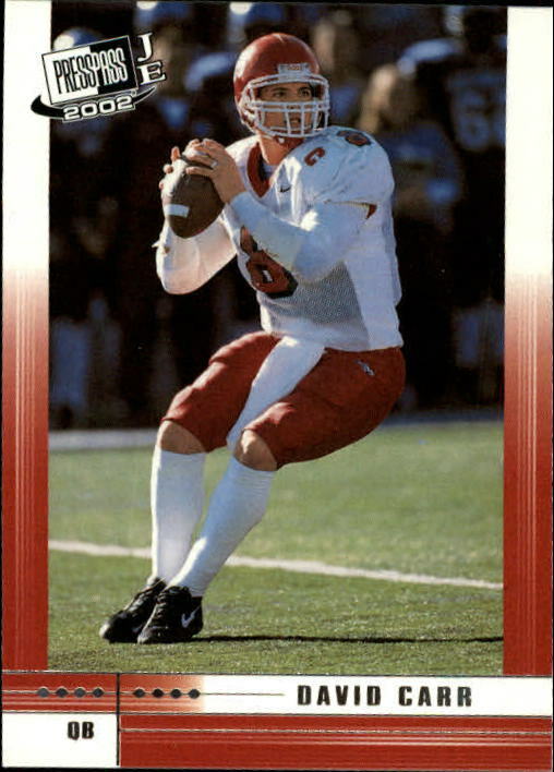 Buy 2002 Press Pass JE - David Carr #1 (RC) online | eBay
