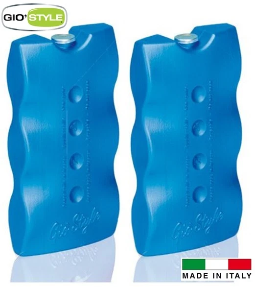 COPPIA DI MATTONELLE DI GHIACCIO SINTETICO 2 X 400gr PER BORSE TERMICHE E FRIGO