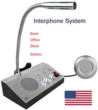 Bank Office Dual-Way Microphone Window Counte Intercom System for Business