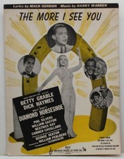 The More I See You - Mack Gordon & Harry Warren - Sheet Music  1945