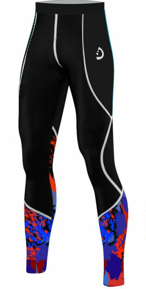 Mens Compression Skin Fit Tights Gym Yoga Running Active Leggings, Top Baselayer - Image 3 of 4