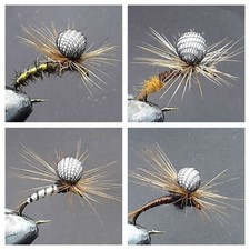 16 MOSCHE PARACADUTE PER PESCA A MOSCHE (4 MODELLI)-PAR 7