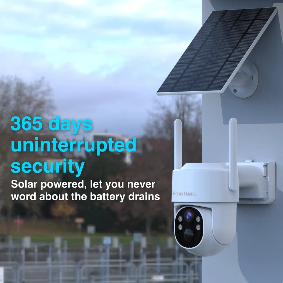 WiFi6 Dual Band Wireless Security Camera Solar Battery Powered PTZ Outdoor 4PACK - Image 3 of 4