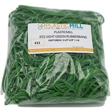 Rubber Bands 33: 33 Size, Light Green, 2LB/1000 Count.