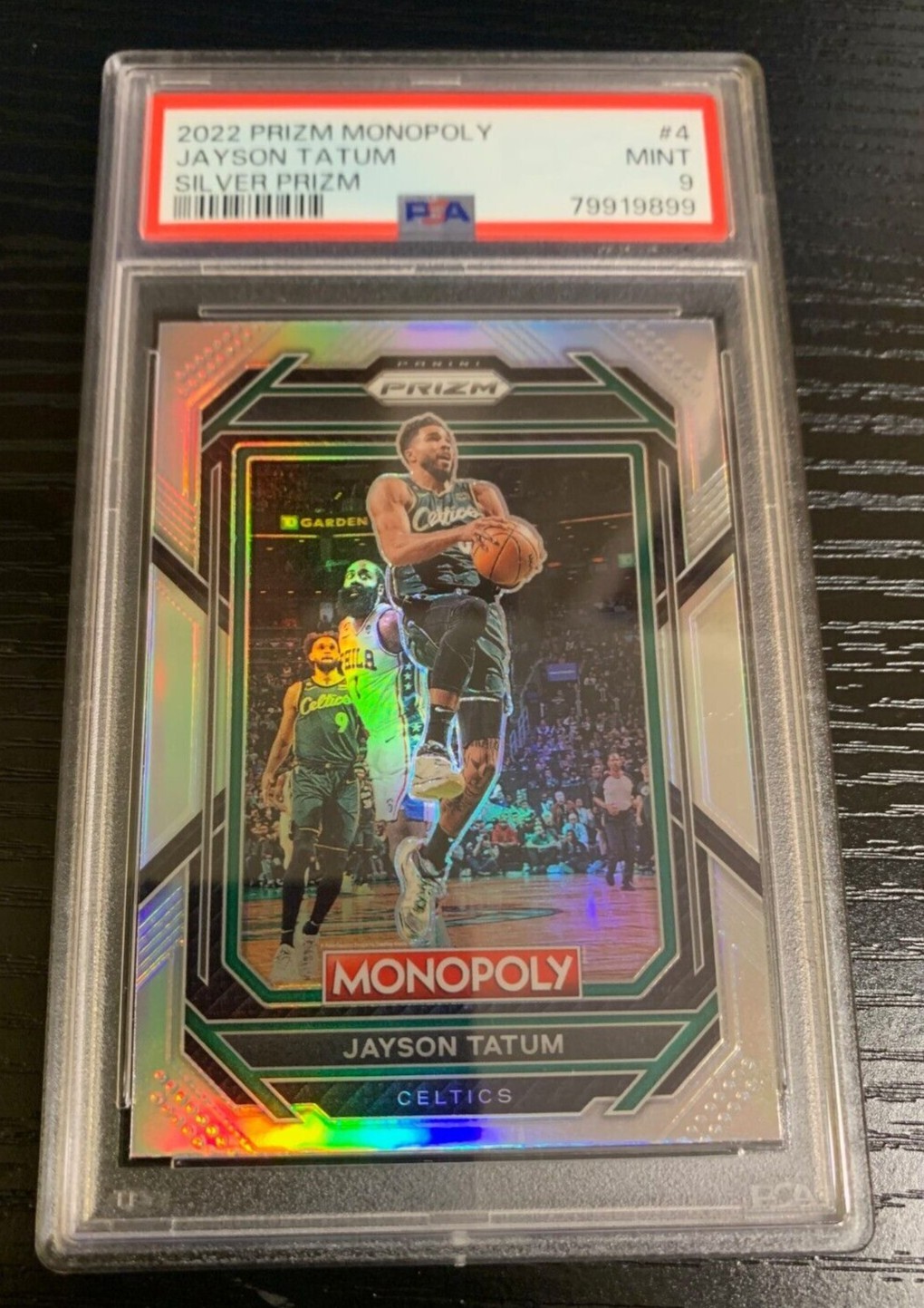 2022 Prizm Monopoly Jayson Tatum #4 Silver Prizm PSA Graded Mint 9-Free Shipping