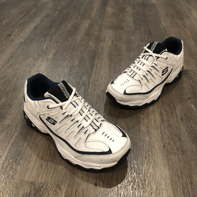 white dad skechers