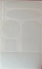 Mrs Grossman Textured Tags GREY DAY gray Stickers Vintage retired 2003