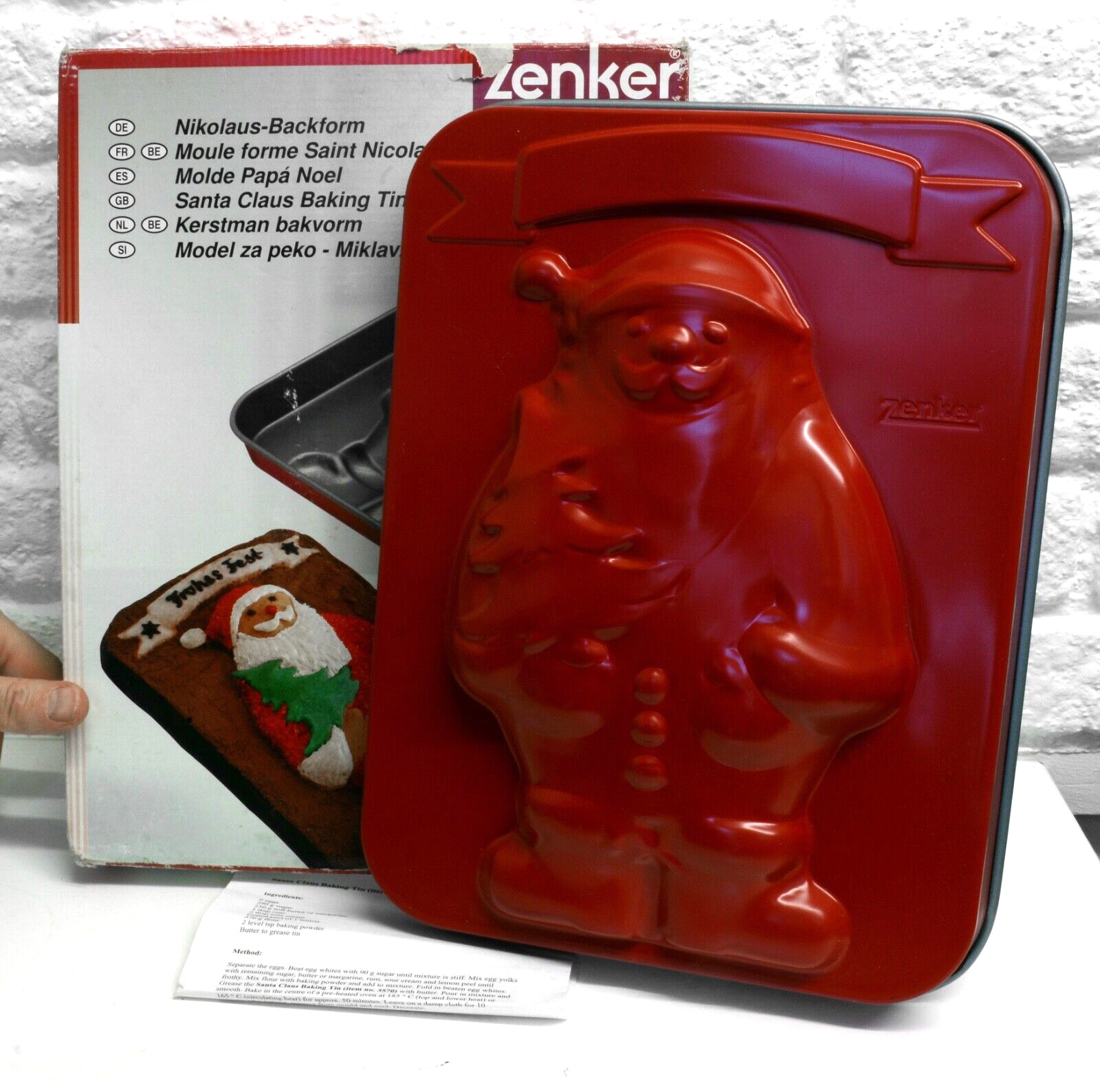 SANTA CLAUS Baking Cake Tin by Zenker. Xmas Boxed Nonstick Tin, Unused.