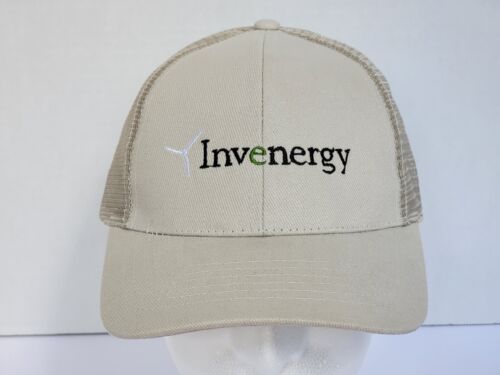 Invenergy Clean Alternative Energy Company Beige Meshback Baseball Cap Hat