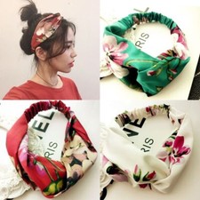 Bohemian Summer Print Headbands -Cross Turban Canvas Bandanas Women Hairband 1PC