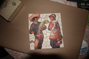 Pastime Like Wooden Puzzle 83 Pc Parrot McCowen  EXTREMELY HARD to do  Antique