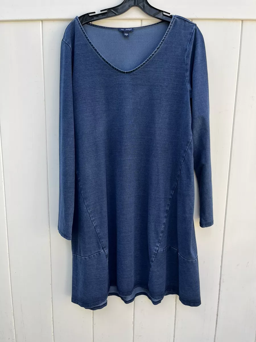 J. Jill pure jill indigo dress Women Med. Blue —-A10