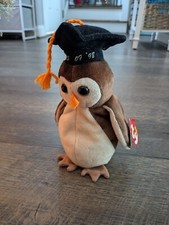 Ty Wise the Owl Beanie Baby Class of 07 1998 Very Rare with Errors Retired