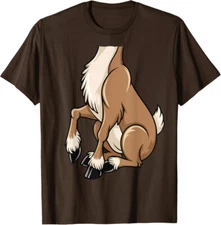 Reindeer Brown Deer Costume Animal Body Design Unisex T-Shirt