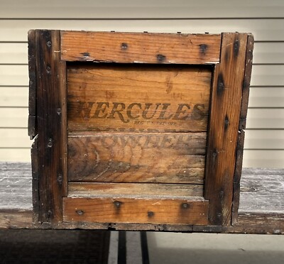 Vintage Hercules Powder Hercomite High Explosives Dangerous Wood