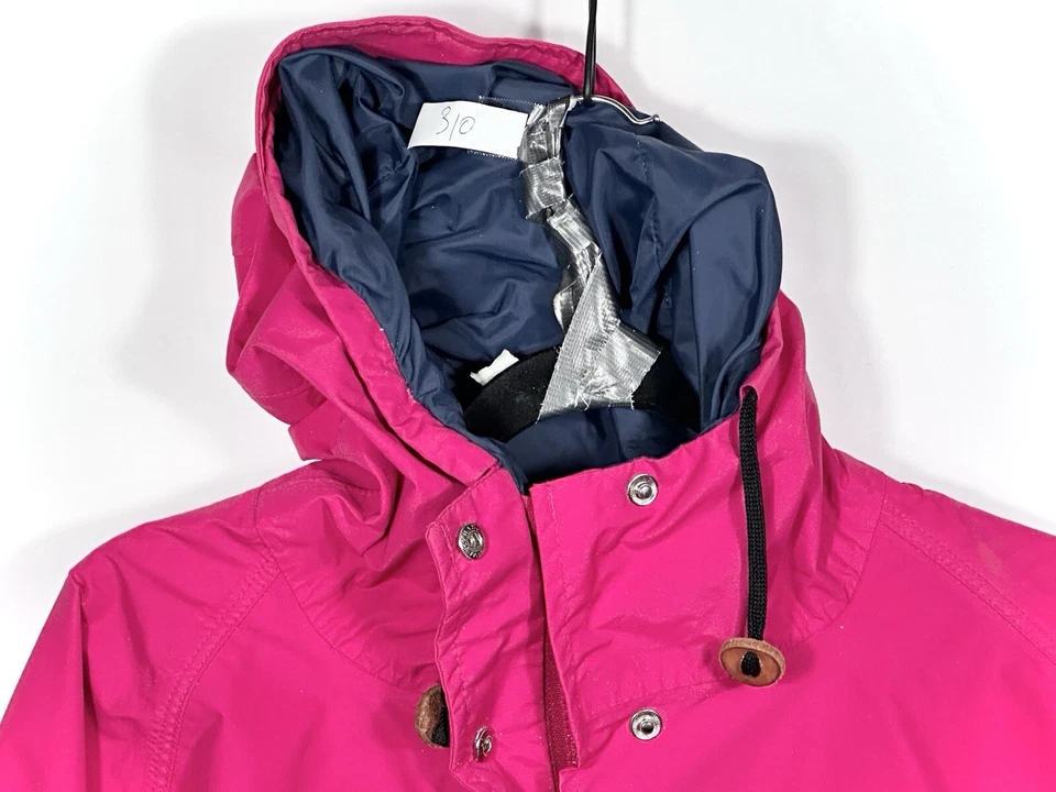 Cabela’s Mujer Rosa Fucsia Prendas exteriores GoreTex Capucha Cremallera Completa Botón Chaqueta Talla S Foto 4 de 4