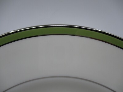 PICKARD SIGNATURE PLATINUM WHITE Green SALAD PLATE - 8 1/4