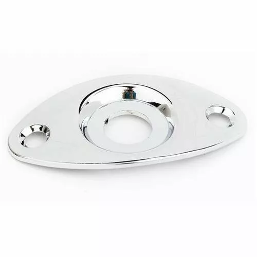 Genuine Fender Football Shape Curved Recessed Input Jack Ferrule, Chrome