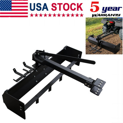  42'' Tow Behind Box Scraper Lawn Tractor Attachment With Tractor Box Blade Hitc