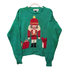 80s / 90s Nut Cracker Knit Christmas Sweater