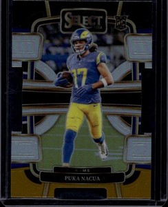 2023 Panini Select #56 Puka Nacua Black and Gold Prizms Die Cuts