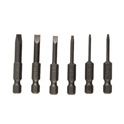 1/4in Hex Shank Slotted Tip Screwdriver Bit 6pcs/set Flat High Quality