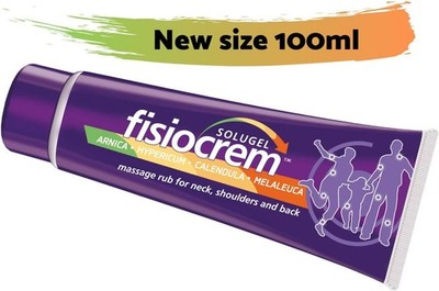 Fisiocrem Solugel - Massage Rub for Neck, Shoulders and Back with Arnica - 100 M