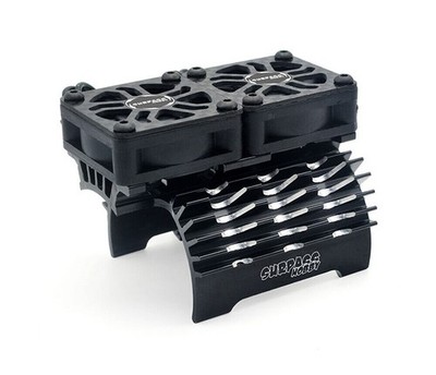 Integy Doppel-Kühlkörper-Lüfter 40x40 Mm Für Bürstenlose Motoren – Aluminium, Für 40 Mm Außen-Ø