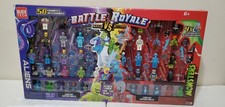 Block Tech Battle Royale Aliens vs Monsters 50pc Minifigure Set w/ 4 LED Power