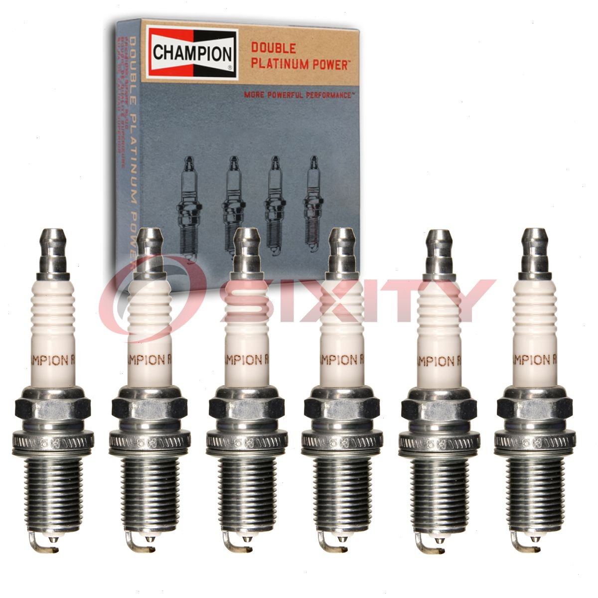6 pc Champion Double Platinum Spark Plugs for 1992-1995 Isuzu Trooper 3.2L qv