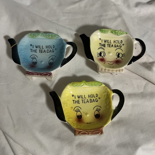 Vintage Tea Bag Holders I Will Hold the Teabag Set of 3