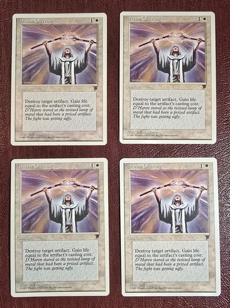 (4x) Divine Offering - MtG Chronicles - Common NM 1995 (c2)