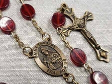 Vintage Rosary Prayer St Therese Of Lisieux Religious Christian Gift B81