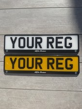 Alfa Romeo Number Plate Frames X2 Black Surround Holder Uk Front Rear Road Legal Alfa Romeo Number Plate Frames X2 Black Surround Holder Uk Front Rear Road Legal