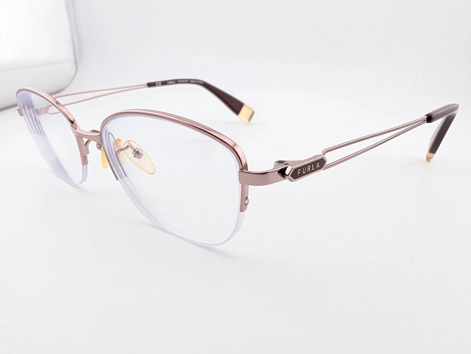 Furla Eyeglasses, Frames Only, Titanium, VFU556K 0SBS, 52-17-140, Metal, Pink - Image 4 of 4